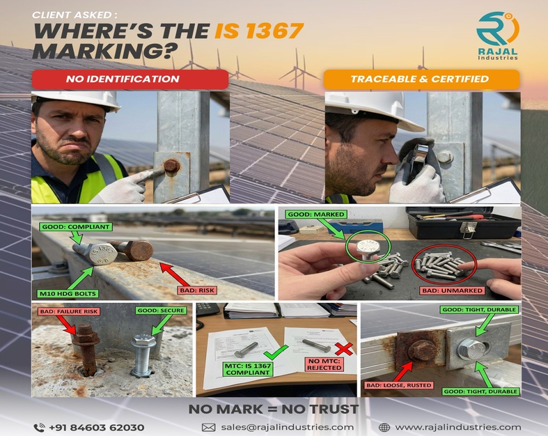 Why IS 1367 Marking on Bolts Matters in Solar Projects