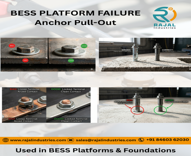 Anchor Pull-Out Failures in BESS Platforms? 7 Causes & the Correct Anchor Fix