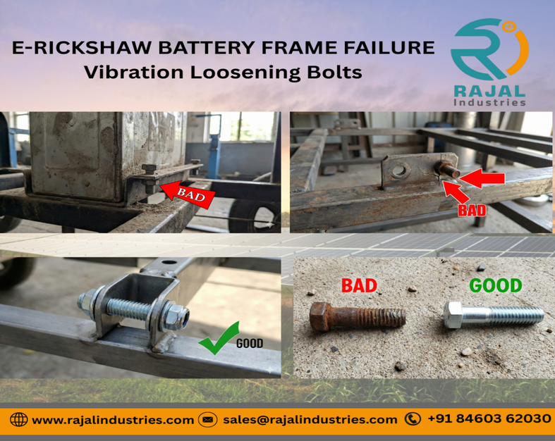 Vibration Loosening E-Rickshaw Battery Bolts? 5 Causes of M8 Fastener Failure in EV Battery Frames