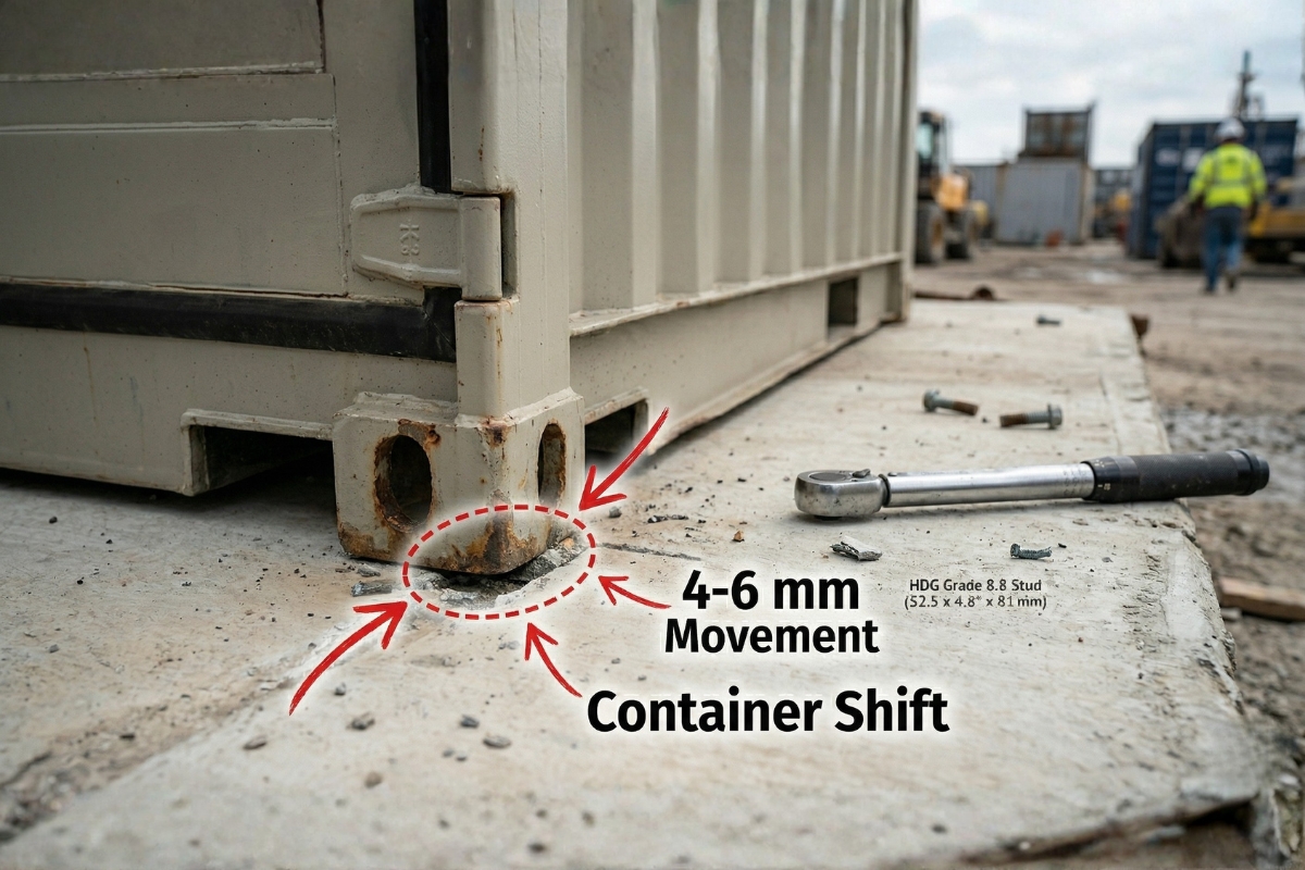 BESS anchor bolt corrosion