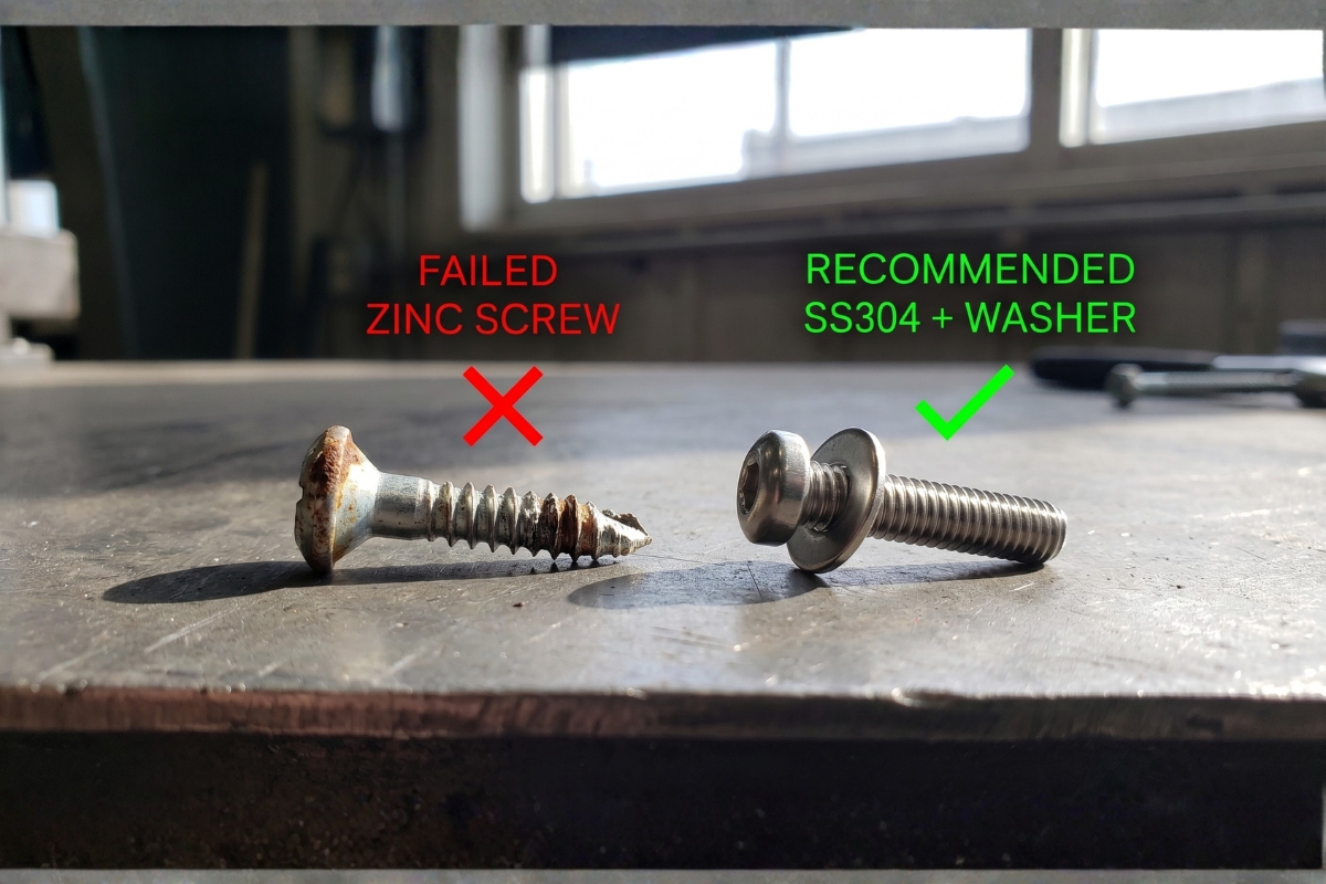 battery enclosure screws