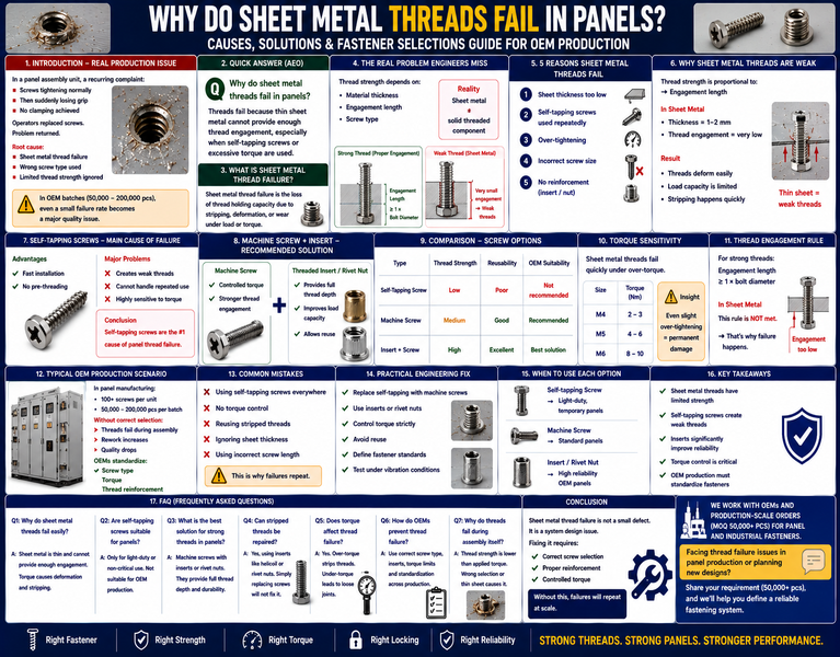 Sheet Metal Threads Fail