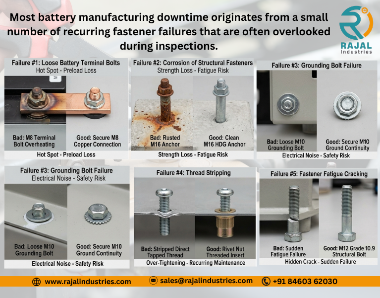 Common fastener failures found in lithium battery manufacturing plants