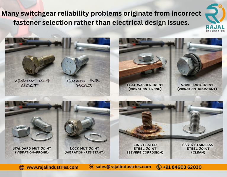 OEM fasteners used in RMU VCB and ACB switchgear manufacturing
