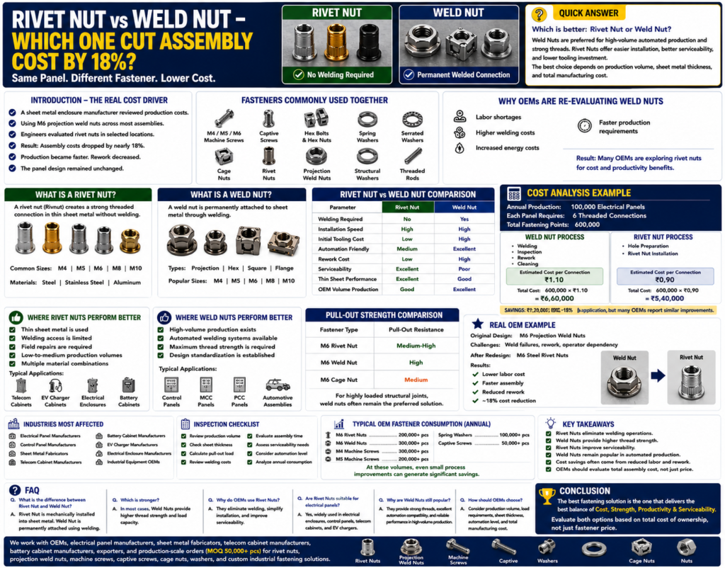 Rivet Nut vs Weld Nut