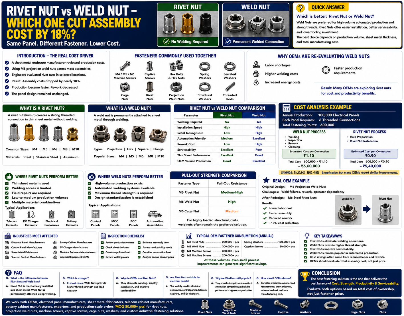 Rivet Nut vs Weld Nut