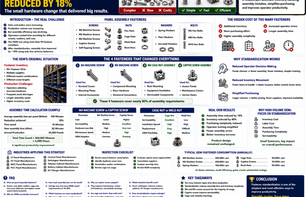 How One Panel OEM Reduced Assembly Time by 18% Using Only 4 Fasteners