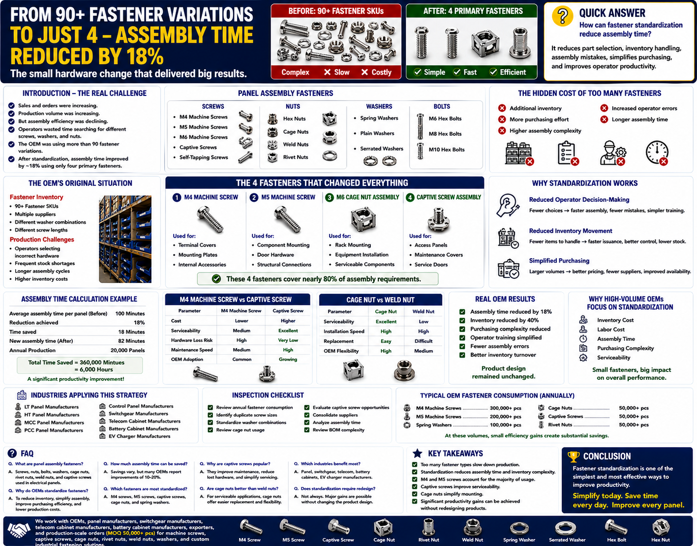 Panel Assembly Fastener Standardization