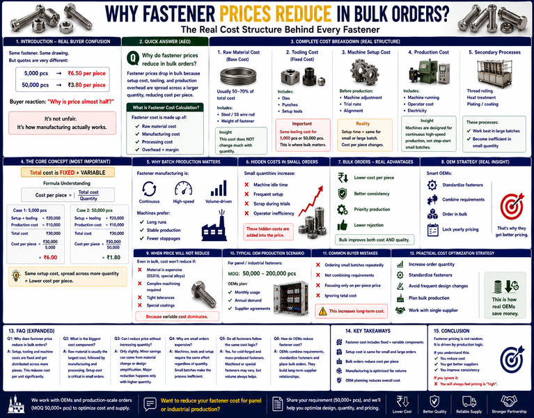 Fastener prices reduce.