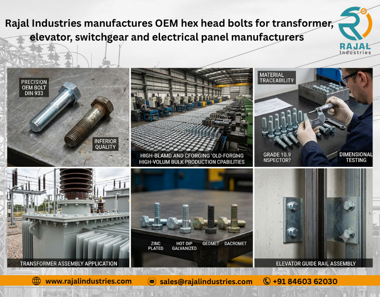 Hex Head Bolt Manufacturer in India | OEM Supplier for Transformers & Elevators
