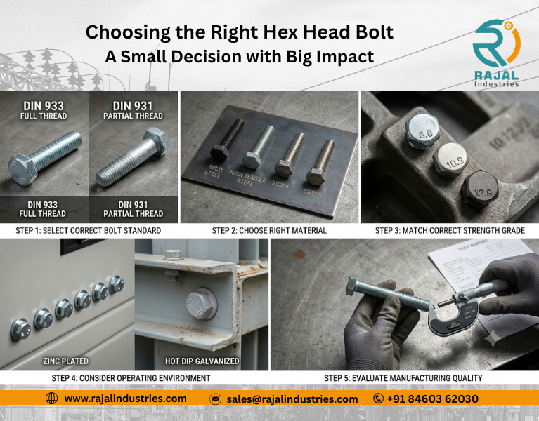 How to Select Hex Head Bolts for Power Transformers, Elevators & Electrical Panels