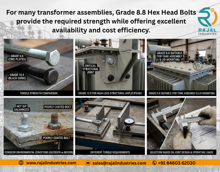 Grade 8.8 vs Grade 10.9 Hex Head Bolts: Which One Should Transformer Manufacturers Choose?