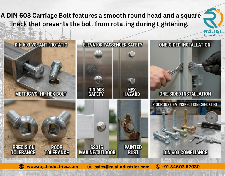 DIN 603 Carriage Bolt Dimensions, Specifications & Industrial Applications