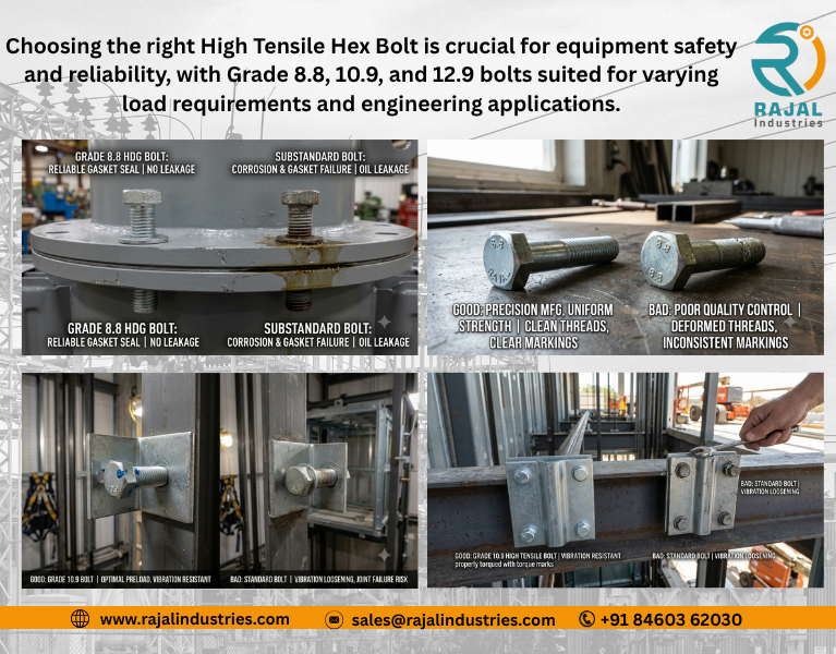 Grade 8.8, 10.9 & 12.9 High Tensile Hex Bolts Explained