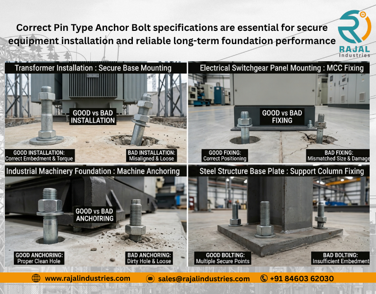 Pin Type Anchor Bolt Manufacturer in India for Industrial OEMs