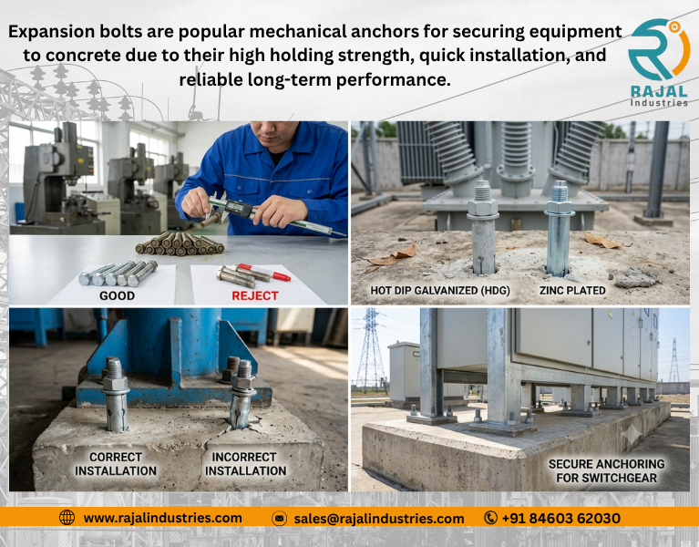 Expansion Bolt Manufacturer in India for Electrical & Industrial Applications