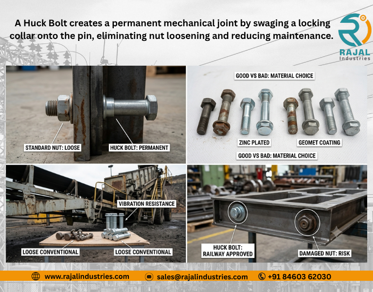 Huck Bolt Manufacturer in India for Heavy Industrial OEM Assemblies