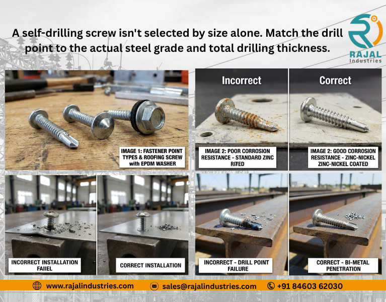 Self Drilling Screw Manufacturer in India | Rajal Industries
