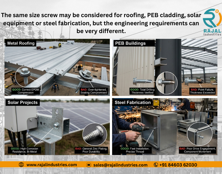 Self Drilling Screw Applications | Roofing, Solar & PEB