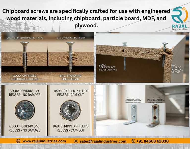 Chipboard Screw Manufacturer in India | Rajal Industries