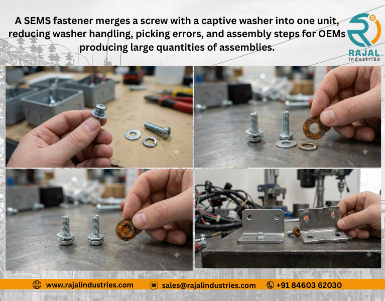 SEMS Screw Manufacturer in India | OEM Bulk Supplier