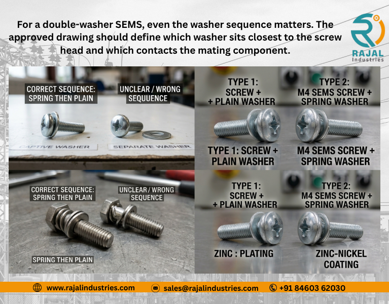 SEMS Screw Types, Washers & Specifications Guide