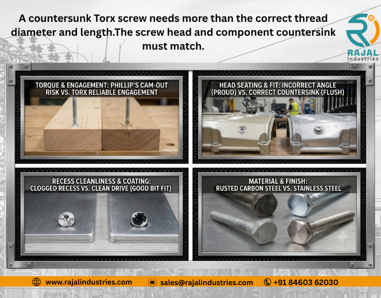 Countersunk Torx Screw Manufacturer in India for Automotive, Electronics & Industrial OEMs