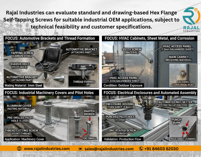 How to Select Hex Flange Self-Tapping Screws for Industrial Assemblies