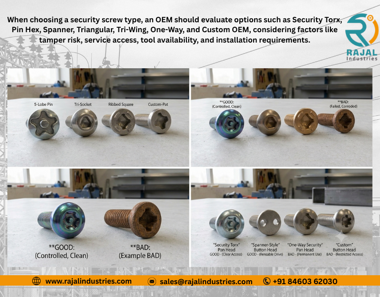 Security Screw Types, Drive Styles, Materials & Specifications