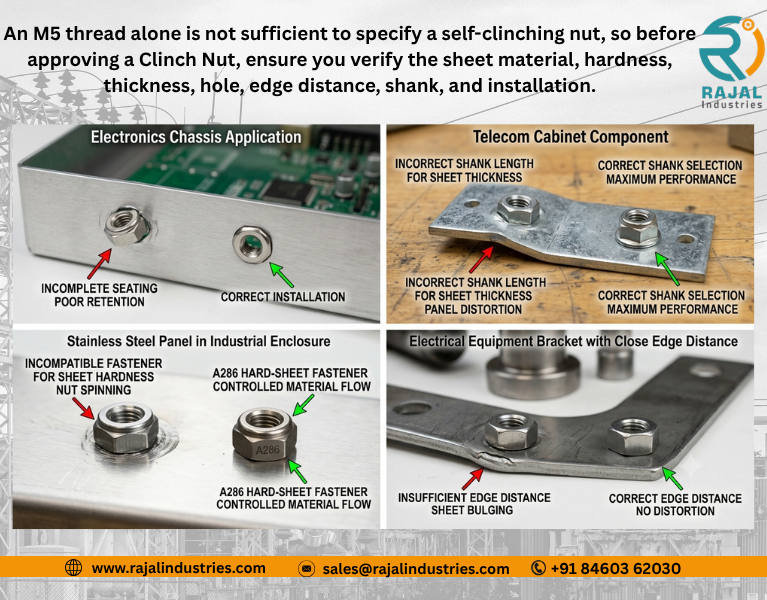 Complete Self Clinching Nut Sizes & Selection Guide