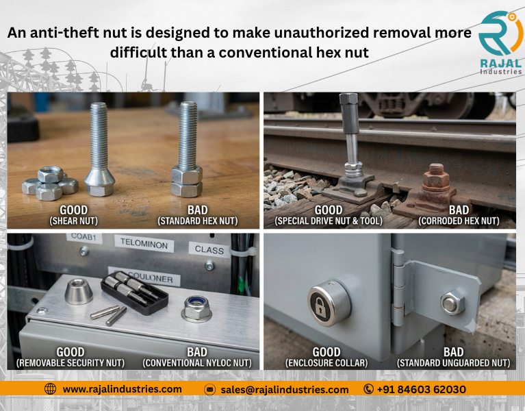 Anti-Theft Nut Manufacturer in India for Solar, Railways & Public Infrastructure
