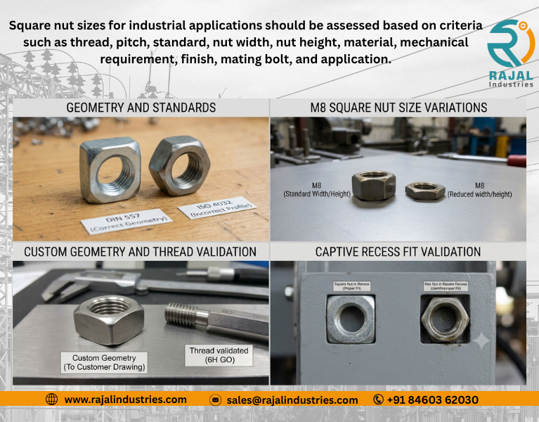 Complete Square Nut Sizes & Dimensions Guide for Buyers