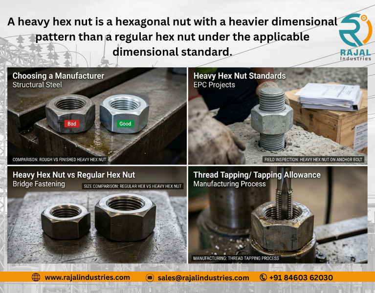 Trusted Heavy Hex Nut Manufacturer in India for EPC Projects
