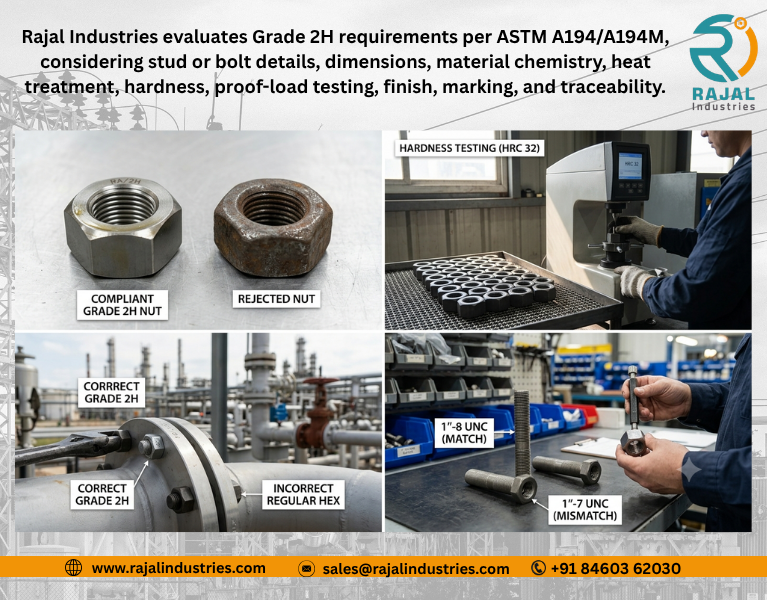 Complete ASTM A194 Grade 2H Nut Dimensions Guide